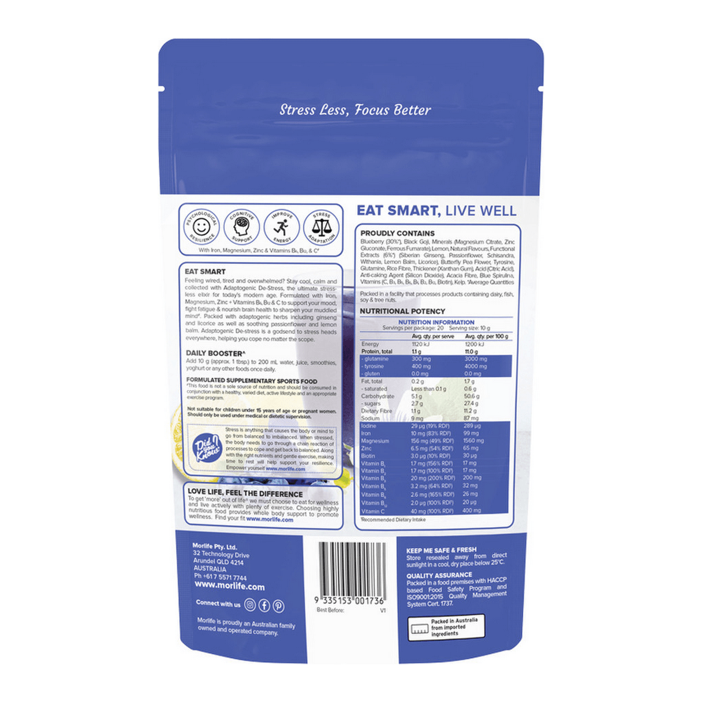 Morlife Adaptogenic De-Stress 200g Chillberry Flavour