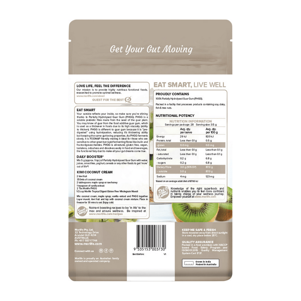 PHGG 100g Prebiotic Fibre powder rear view