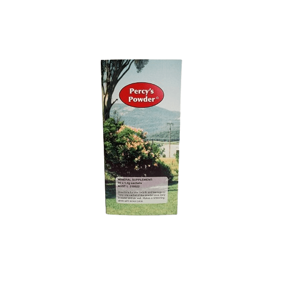 Percys Powder 60 sachets. Magnesium Supplement with Iron.