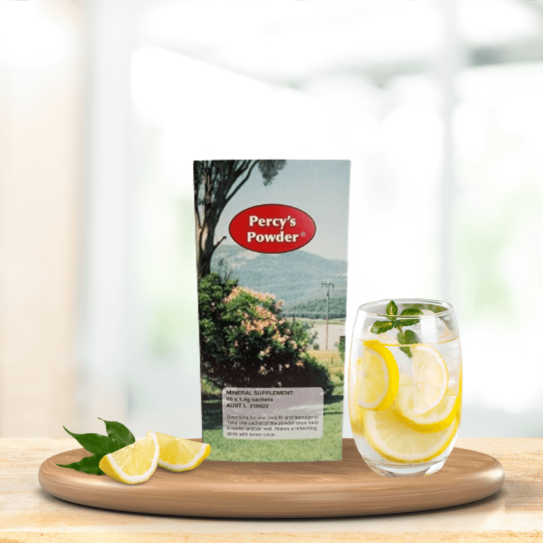 Percys Powder 60 sachets. Magnesium Supplement with Iron.