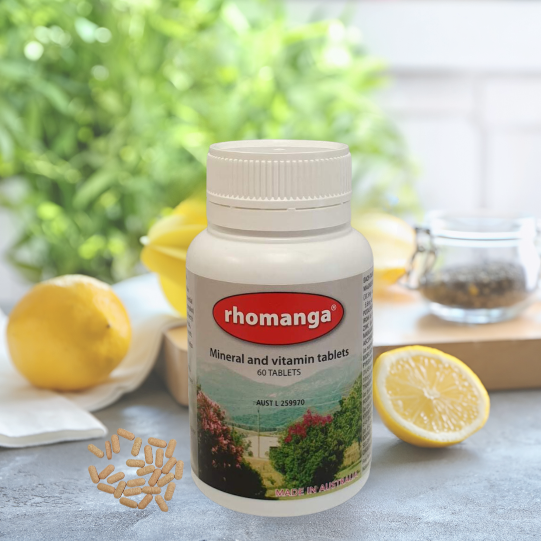 Percy's rhomanga 60 tablets. Mineral and Vitamin supplement.