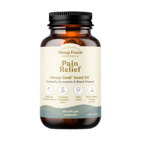 Pain Relief with Hemp Gold Seed Oil 60 Capsules