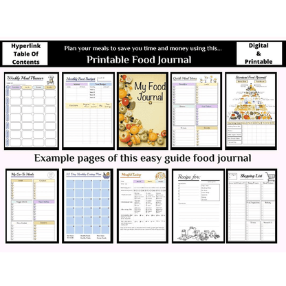 Printable Food Journal - Health Support 